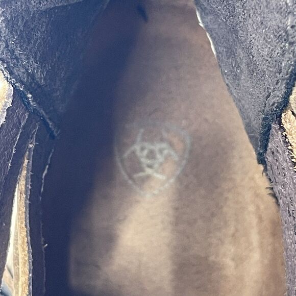 Ariat Dulce Ankle Boots Leather Western Brown Buckle Heel Women’s size 8.5B - Picture 13 of 14